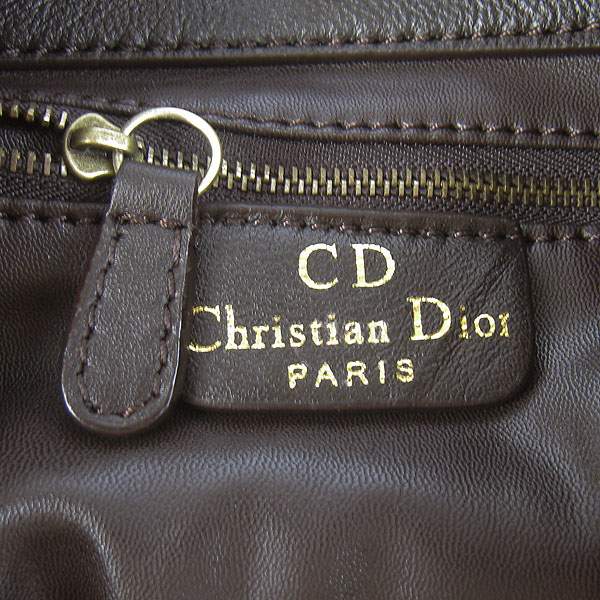 Christian Dior 1883 Lambskin Shoulder Bag-Dark Coffee - Click Image to Close